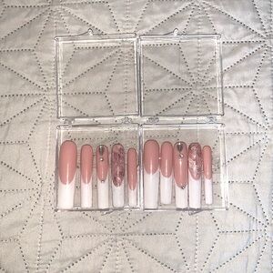 XXL asymmetrical frenchies with marble design